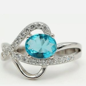 1ct Genuine flawless aquamarine ring